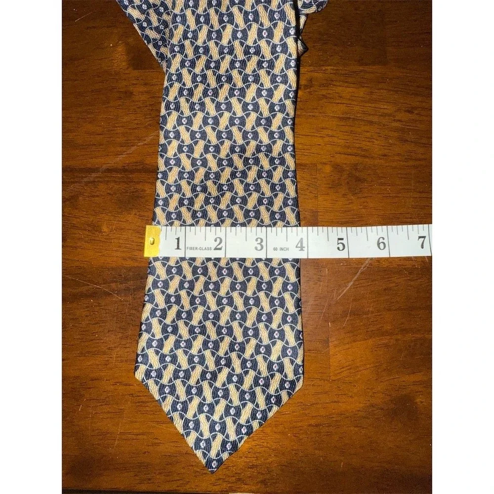Oscar de la Renta Men's‎ Vtg Silk Geometric Pattern Necktie Careercore tie power
